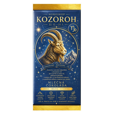 Dárková mléčná čokoláda 100 g Horoskop - Kozoroh