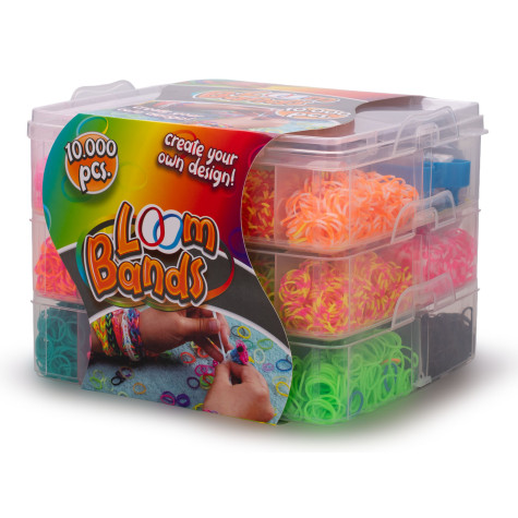 Sada pro pletení náramků z gumiček Loom Bands 10000 ks v boxu ~ 1
