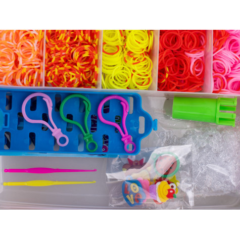 Sada pro pletení náramků z gumiček Loom Bands 10000 ks v boxu ~ 2