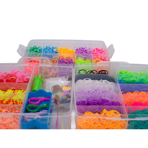 Sada pro pletení náramků z gumiček Loom Bands 10000 ks v boxu ~ 3