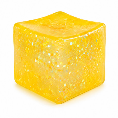 Kostka strečová třpytivá s flitry 7,5cm ~ 1