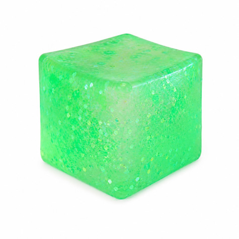 Kostka strečová třpytivá s flitry 7,5cm ~ 1