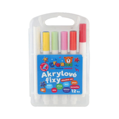 Teddies Created Akrylové fixy 12ks v krabičce