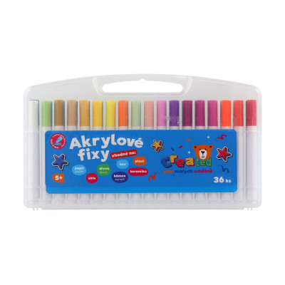 Teddies Created Akrylové fixy 36ks v krabičce