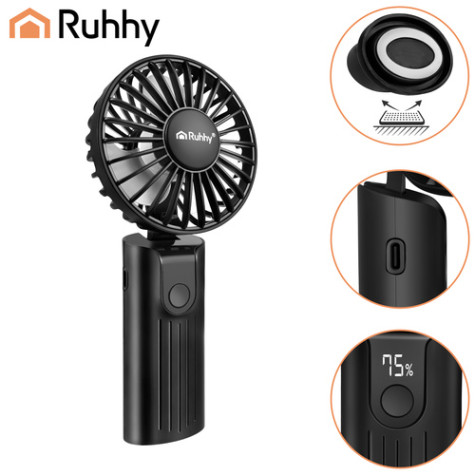 Mini USB větráček černý 2v1 Ruhhy 27781 ~ 5