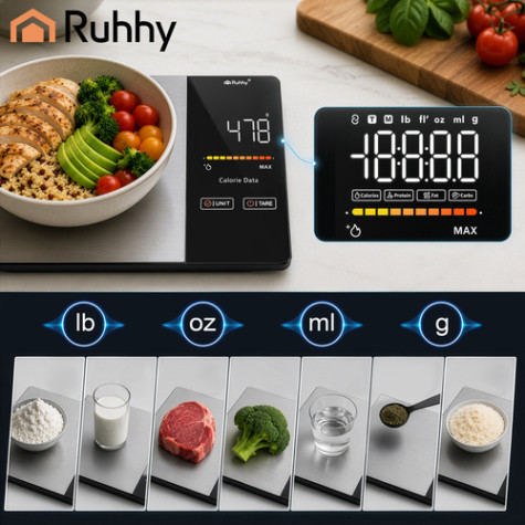 Kuchyňská váha s LED displejem a bluetooth Ruhhy 24632 ~ 4
