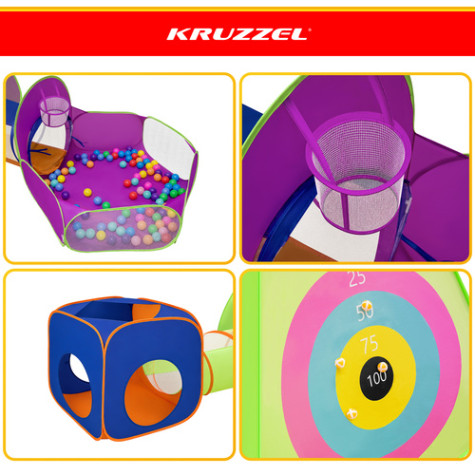 Dětský stan sada 5v1 s tunely Kruzzel 27684 ~ 6
