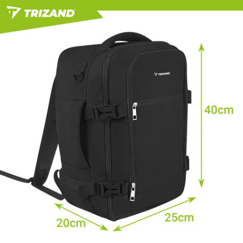 Turistický batoh 40x25x20cm černý Trizand ~ 11