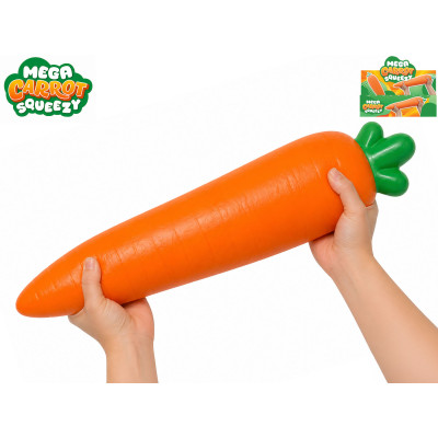 Mega squeeze Mrkev strečová jumbo 34x8x8cm