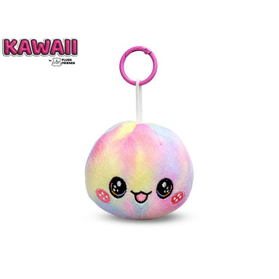 Kawaii Bao knedlíček plyšový přívěsek na klíče 8 cm duhový Plush Friends