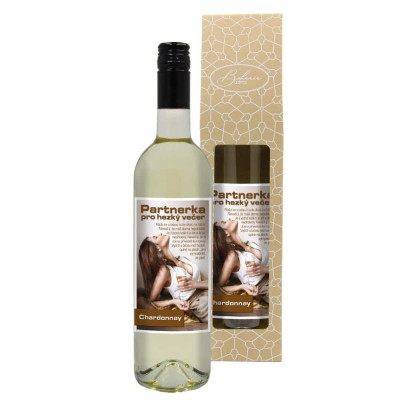 Dárkové víno v krabičce 0,75l - Partnerka pro hezký večer Chardonnay
