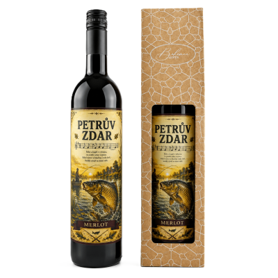 Dárkové víno v krabičce 0,75l - Petrův zdar Merlot