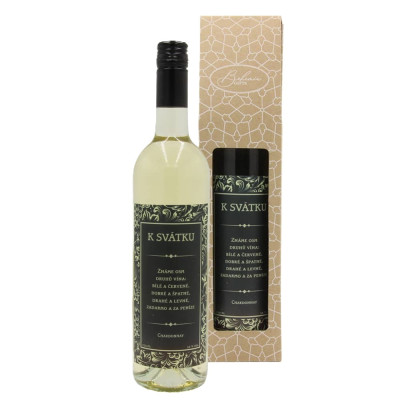 Dárkové víno v krabičce 0,75l - Ke svátku Chardonnay
