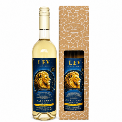 Dárkové víno v krabičce 0,75l - Horoskop Lev Chardonnay