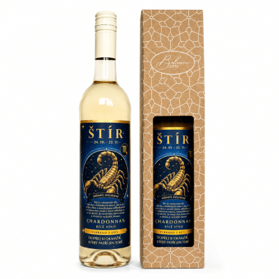 Dárkové víno v krabičce 0,75l - Horoskop Štír Chardonnay