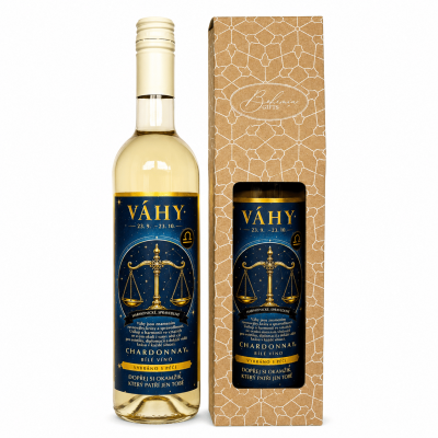 Dárkové víno v krabičce 0,75l - Horoskop Váhy Chardonnay