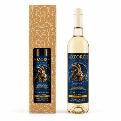 Dárkové víno v krabičce 0,75l - Horoskop Kozoroh Chardonnay
