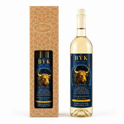 Dárkové víno v krabičce 0,75l - Horoskop Býk Chardonnay