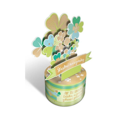 Albi Pop it 3D přání Čtyřlístky Šťastné narozeniny