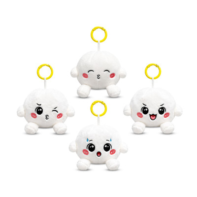 Kawaii Bao knedlíček plyšový přívěsek na klíče 8 cm bílý Plush Friends
