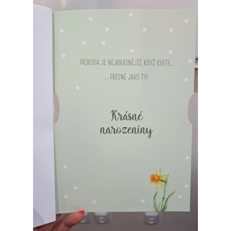 Albi Přání nastavitelné číslo K Tvým narozeninám - Jarní květy ~ 2