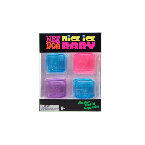 Schylling NeeDoh Mačkací kostky Mini Nice Ice Baby Teenie 4 ks ~ 5