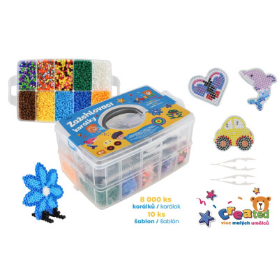 Teddies Created Zažehlovací korálky sada 8000ks v boxu
