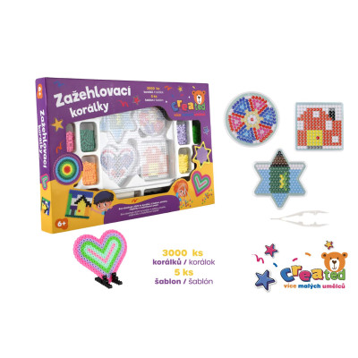 Teddies Created Zažehlovací korálky sada 3000ks v krabici