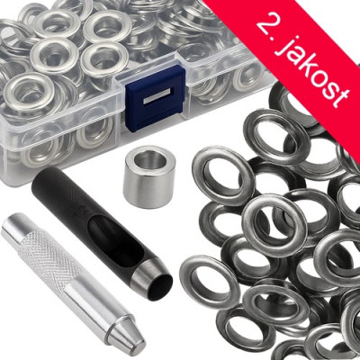 2.JAKOST Sada hliníkových oček 12mm 100 ks Gardlov 25811