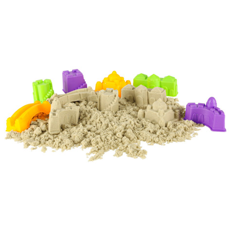2.JAKOST Kreativní sada v boxu Kinetický písek 1100g Zámek ~ 3