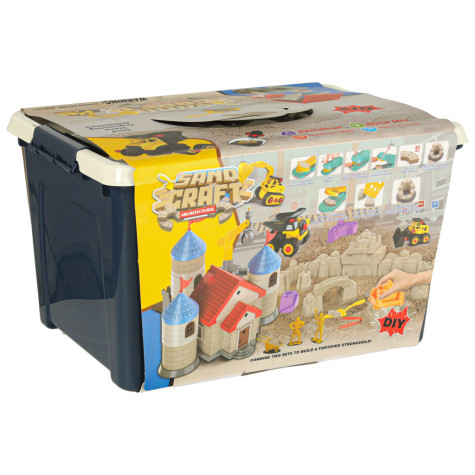 2.JAKOST Kreativní sada v boxu Kinetický písek 1100g Zámek ~ 15