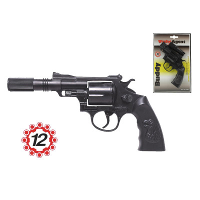 Kapslovka Buddy s tlumičem 23cm "12" na kartě
