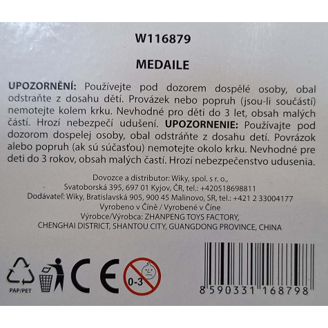 Wiky Medaile set 3 ks ~ 4