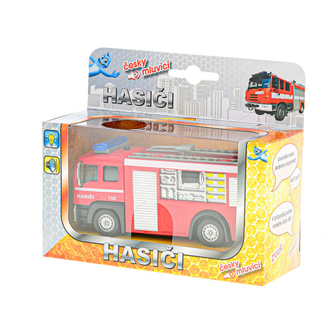 2-Play Traffic Hasiči 12cm kov na zpětný chod na baterie se světlem ~ 4