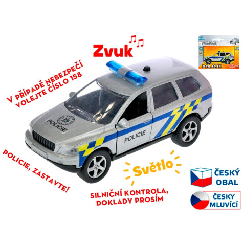 2-Play Traffic Auto Policie 11cm kov zpětný chod na baterie se světlem ~ 2