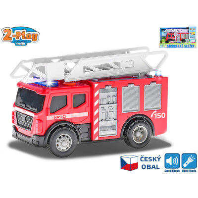 2-Play Traffic Auto Hasiči 14cm na baterie se světlem a zvukem