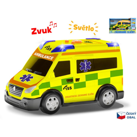 2-Play Traffic Auto Ambulance 13,5cm na baterie se světlem a zvukem ~ 2
