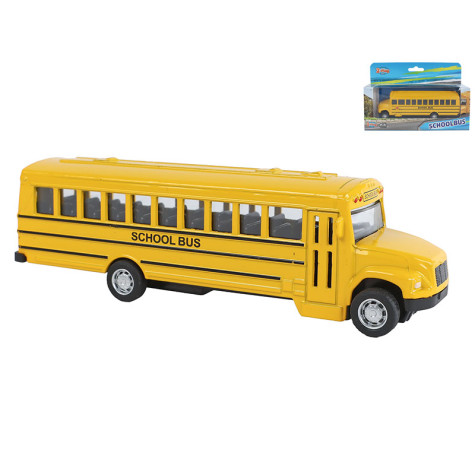 2-Play Traffic Školní autobus americký 14cm kov zpětný chod ~ 2