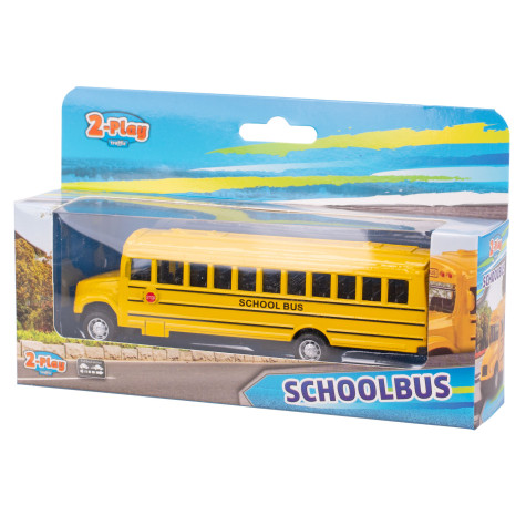2-Play Traffic Školní autobus americký 14cm kov zpětný chod ~ 3