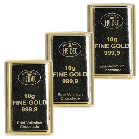 Heidel Miničokoládky gold v plechovce Zlatá kreditní karta 30g ~ 3