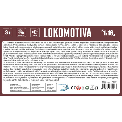 Lokomotiva zelená 22,5cm 1:16 na setrvačník na baterie se světlem a zvukem ~ 2