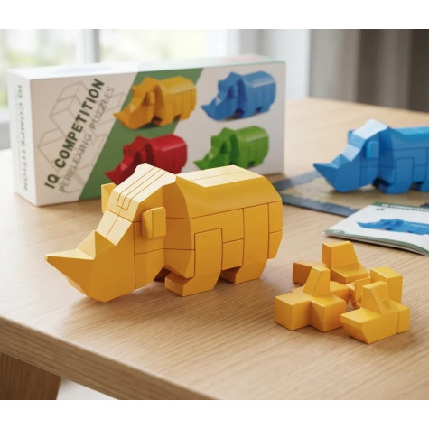 Hlavolam 3D puzzle zvířátka Nosorožec ~ 2