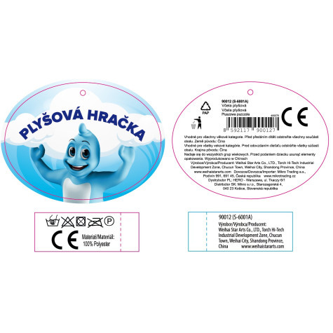 Včela medonosná plyšová 35cm ~ 3