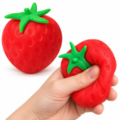 Strawberry Squeeze anistresová mačkací jahoda 6 cm