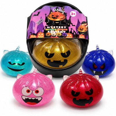Squishy Dumpling HALLOWEEN GLITTER velký mačkací knedlíček 8,5 cm (Mystery box)