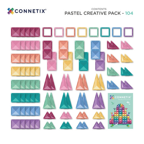 CONNETIX Pastel Creative Pack 104 dílů ~ 6
