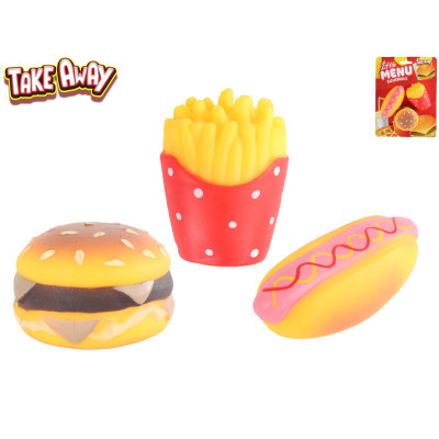 Take Away Fast food potraviny strečové 6 cm 3 ks na kartě