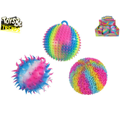Míček gigantický strečový duhový 16cm Toys&Trends