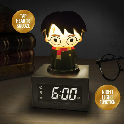 Budík Harry Potter 17cm na baterie se světlem se zvukem