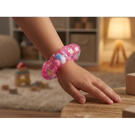 Náramek strečový 8,5cm s flitry a doplňky Glamour ~ 2